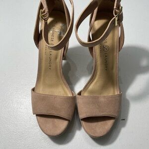Chinese Laundry Nude Strappy Heels  Size 7M SB-AN